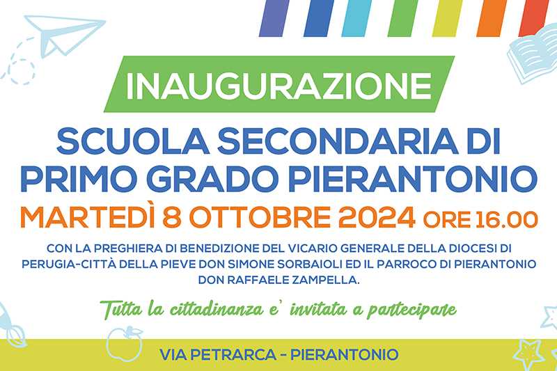 Inaugurazione scuola Pierantonio a Umbertide