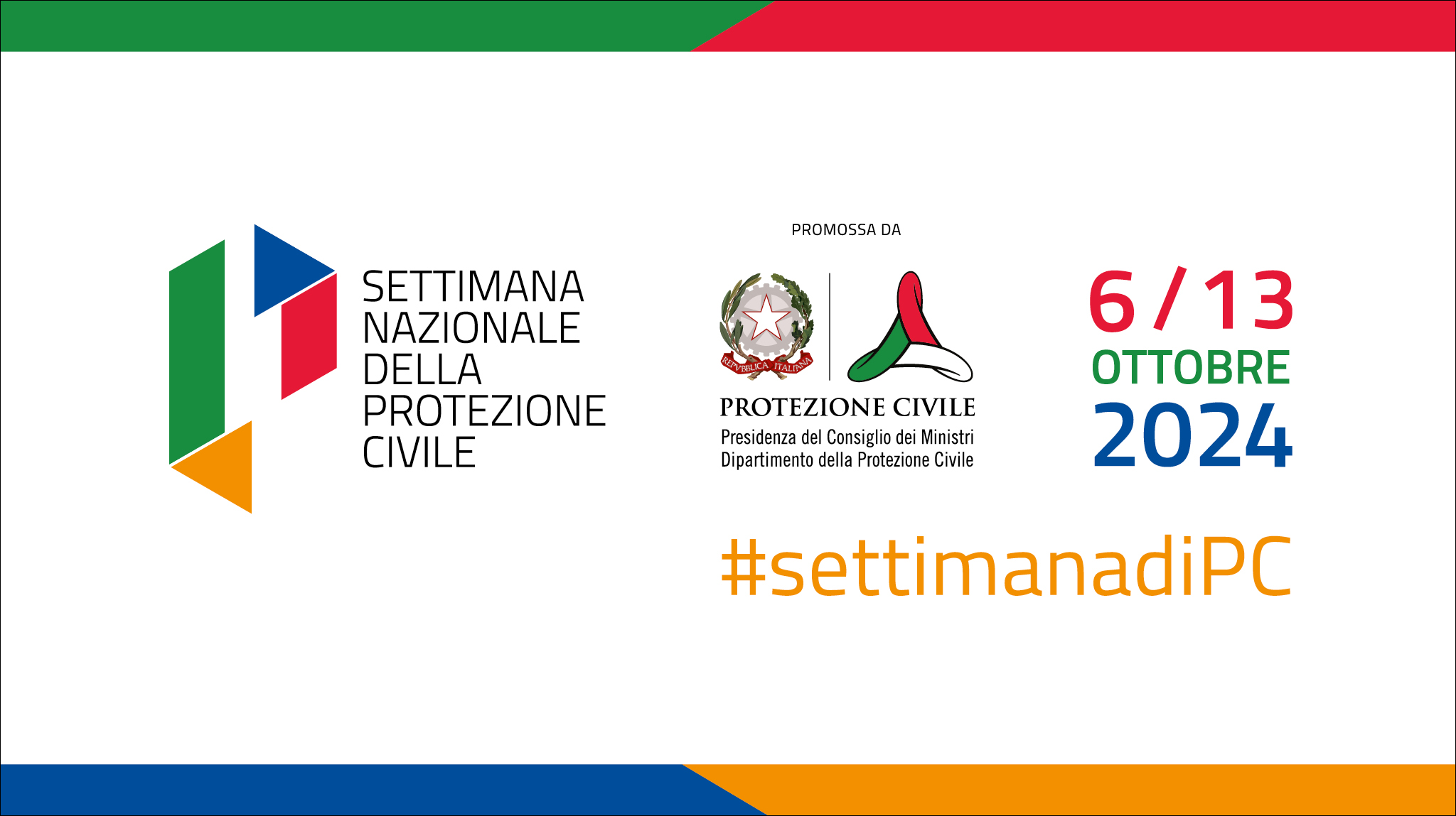 Grafica Settimana Nazionale della Protezione Civile 2024 